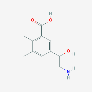 molecular formula C11H15NO3 B15256481 5-(2-Amino-1-hydroxyethyl)-2,3-dimethylbenzoicacid 