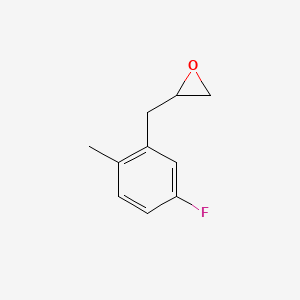 molecular formula C10H11FO B15256498 2-[(5-Fluoro-2-methylphenyl)methyl]oxirane 