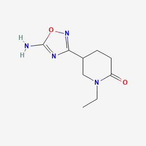 5-(5-Amino-1,2,4-oxadiazol-3-yl)-1-ethylpiperidin-2-one