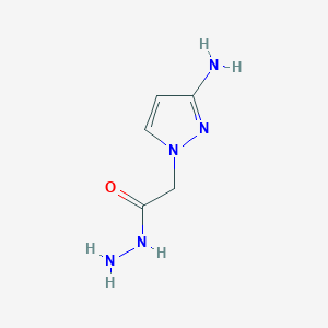 molecular formula C5H9N5O B1525654 2-(3-氨基-1H-吡唑-1-基)乙酰肼 CAS No. 1338494-97-5