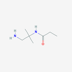 molecular formula C7H16N2O B15256540 N-(1-amino-2-methylpropan-2-yl)propanamide 