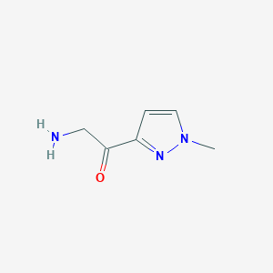 molecular formula C6H9N3O B15256586 2-Amino-1-(1-methyl-1H-pyrazol-3-yl)ethan-1-one 