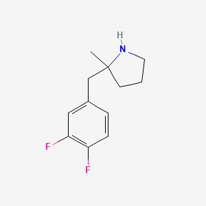 molecular formula C12H15F2N B15256594 2-[(3,4-Difluorophenyl)methyl]-2-methylpyrrolidine 