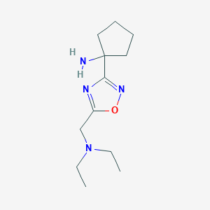 1-{5-[(Diethylamino)methyl]-1,2,4-oxadiazol-3-YL}cyclopentan-1-amine