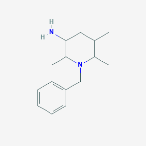 molecular formula C15H24N2 B15256625 1-Benzyl-2,5,6-trimethylpiperidin-3-amine 