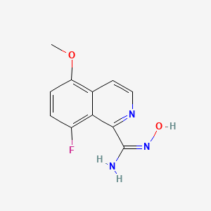 molecular formula C11H10FN3O2 B15256632 (E)-8-Fluoro-N'-hydroxy-5-methoxyisoquinoline-1-carboximidamide 