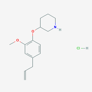molecular formula C15H22ClNO2 B1525664 3-(4-烯丙基-2-甲氧基苯氧基)哌啶盐酸盐 CAS No. 1219972-31-2