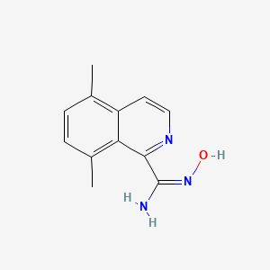 molecular formula C12H13N3O B15256681 (E)-N'-Hydroxy-5,8-dimethylisoquinoline-1-carboximidamide 