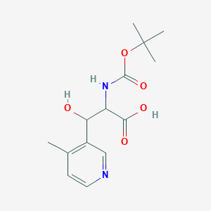 2-{[(Tert-butoxy)carbonyl]amino}-3-hydroxy-3-(4-methylpyridin-3-yl)propanoic acid