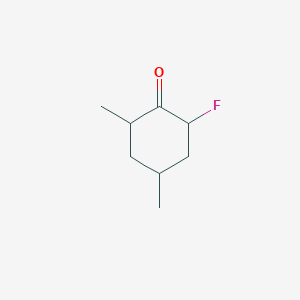 molecular formula C8H13FO B15256715 2-Fluoro-4,6-dimethylcyclohexan-1-one 