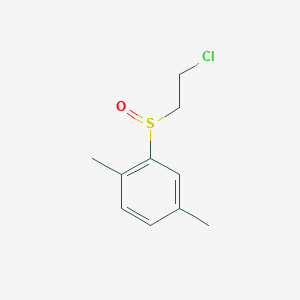 molecular formula C10H13ClOS B15256742 2-(2-Chloroethanesulfinyl)-1,4-dimethylbenzene 