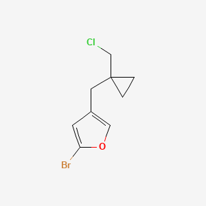 2-Bromo-4-{[1-(chloromethyl)cyclopropyl]methyl}furan