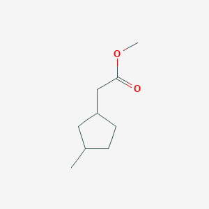 molecular formula C9H16O2 B15256817 Methyl 2-(3-methylcyclopentyl)acetate 