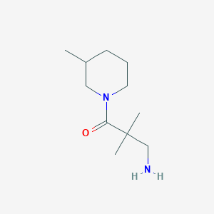 molecular formula C11H22N2O B15256862 3-Amino-2,2-dimethyl-1-(3-methylpiperidin-1-yl)propan-1-one 