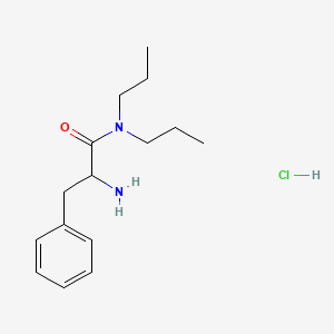 molecular formula C15H25ClN2O B1525687 2-Amino-3-phenyl-N,N-dipropylpropanamide hydrochloride CAS No. 1236262-87-5