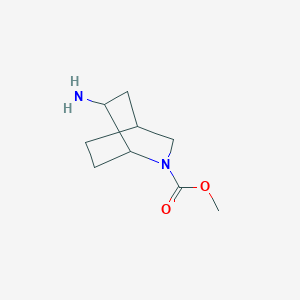 molecular formula C9H16N2O2 B15256903 Methyl 6-amino-2-azabicyclo[2.2.2]octane-2-carboxylate 