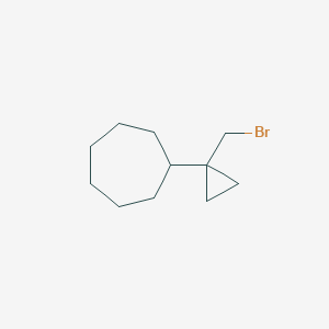 molecular formula C11H19Br B15256905 [1-(Bromomethyl)cyclopropyl]cycloheptane 