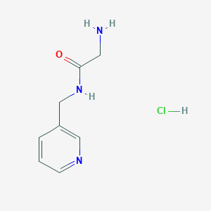 molecular formula C8H12ClN3O B1525695 2-Amino-N-(3-pyridinylmethyl)acetamide hydrochloride CAS No. 1220035-35-7