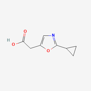 2-(2-Cyclopropyl-1,3-oxazol-5-yl)acetic acid