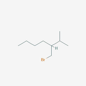 molecular formula C9H19Br B15256979 3-(Bromomethyl)-2-methylheptane 