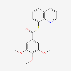 (Quinolin-8-ylsulfanyl)(3,4,5-trimethoxyphenyl)methanone