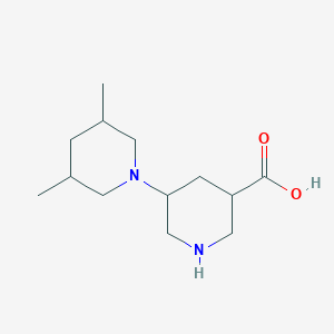 molecular formula C13H24N2O2 B15256983 5-(3,5-Dimethylpiperidin-1-yl)piperidine-3-carboxylic acid 