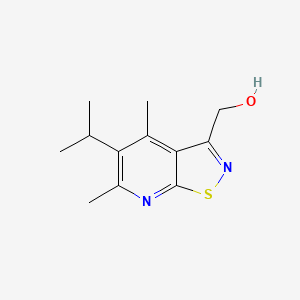 molecular formula C12H16N2OS B15256995 [4,6-Dimethyl-5-(propan-2-yl)-[1,2]thiazolo[5,4-b]pyridin-3-yl]methanol 