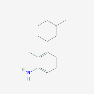 molecular formula C14H21N B15257004 2-Methyl-3-(3-methylcyclohexyl)aniline 