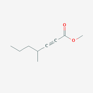 molecular formula C9H14O2 B15257013 Methyl 4-methylhept-2-ynoate 