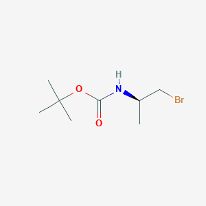 molecular formula C8H16BrNO2 B1525702 (R)-tert-butyl 1-bromopropan-2-ylcarbamate CAS No. 263410-22-6