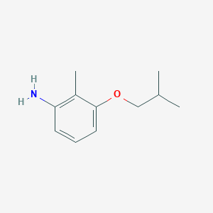 molecular formula C11H17NO B15257021 2-Methyl-3-(2-methylpropoxy)aniline 