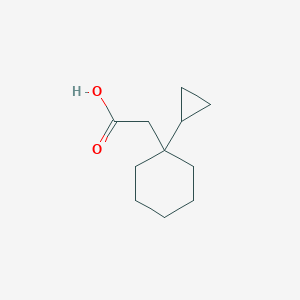 molecular formula C11H18O2 B15257045 2-(1-Cyclopropylcyclohexyl)acetic acid 