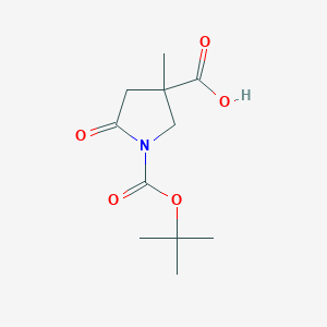 1-[(tert-Butoxy)carbonyl]-3-methyl-5-oxopyrrolidine-3-carboxylic acid