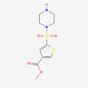 Methyl 5-(piperazine-1-sulfonyl)thiophene-3-carboxylate