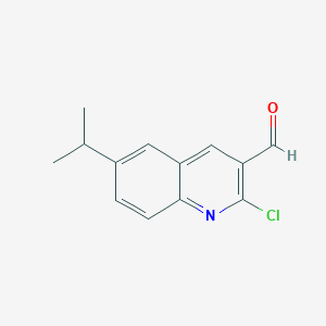 molecular formula C13H12ClNO B15257058 2-Chloro-6-(propan-2-yl)quinoline-3-carbaldehyde 