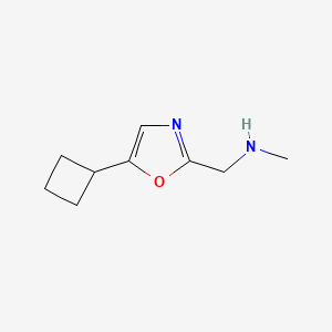 molecular formula C9H14N2O B15257067 [(5-Cyclobutyl-1,3-oxazol-2-yl)methyl](methyl)amine 