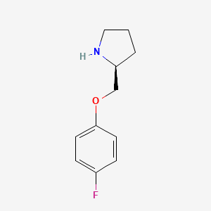 molecular formula C11H14FNO B15257074 (2S)-2-[(4-Fluorophenoxy)methyl]pyrrolidine 