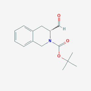 molecular formula C15H19NO3 B1525711 (R)-Tert-butyl 3-formyl-3,4-dihydroisoquinoline-2(1H)-carboxylate CAS No. 444583-19-1
