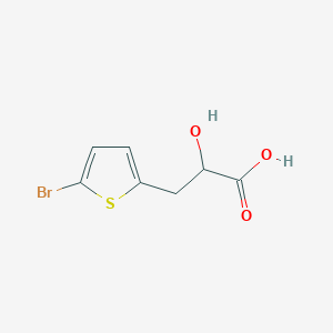 molecular formula C7H7BrO3S B15257130 3-(5-Bromothiophen-2-yl)-2-hydroxypropanoic acid 