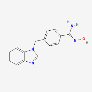molecular formula C15H14N4O B1525718 4-(1H-1,3-benzodiazol-1-ylmethyl)-N'-hydroxybenzene-1-carboximidamide CAS No. 1016739-85-7