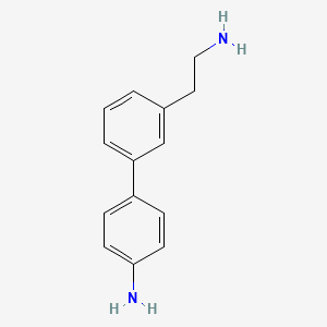 molecular formula C14H16N2 B15257193 4-[3-(2-Aminoethyl)phenyl]aniline 