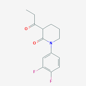 1-(3,4-Difluorophenyl)-3-propanoylpiperidin-2-one