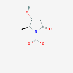 molecular formula C10H15NO4 B1525721 (R)-叔丁基 3-羟基-2-甲基-5-氧代-2,5-二氢-1H-吡咯-1-羧酸酯 CAS No. 664364-22-1