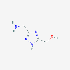 molecular formula C4H8N4O B15257244 [5-(Aminomethyl)-4H-1,2,4-triazol-3-yl]methanol 