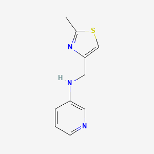 molecular formula C10H11N3S B15257267 N-[(2-methyl-1,3-thiazol-4-yl)methyl]pyridin-3-amine 