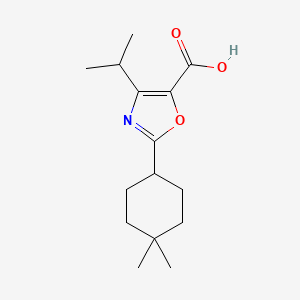 2-(4,4-Dimethylcyclohexyl)-4-(propan-2-yl)-1,3-oxazole-5-carboxylic acid