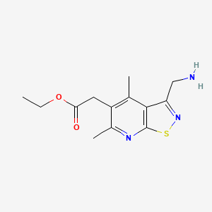 Ethyl 2-[3-(aminomethyl)-4,6-dimethyl-[1,2]thiazolo[5,4-b]pyridin-5-yl]acetate