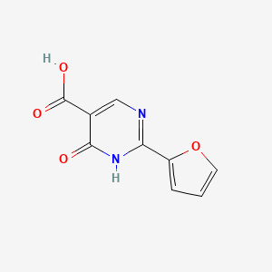 molecular formula C9H6N2O4 B15257284 2-(Furan-2-yl)-6-oxo-1,6-dihydropyrimidine-5-carboxylic acid 