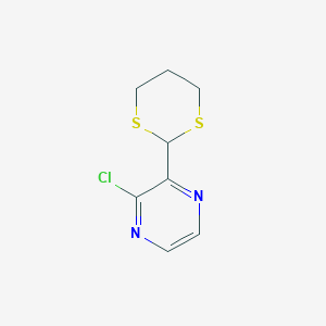 molecular formula C8H9ClN2S2 B1525732 2-Chloro-3-(1,3-dithian-2-YL)pyrazine CAS No. 874114-28-0
