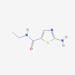 molecular formula C6H9N3OS B15257368 2-Amino-N-ethyl-1,3-thiazole-5-carboxamide 